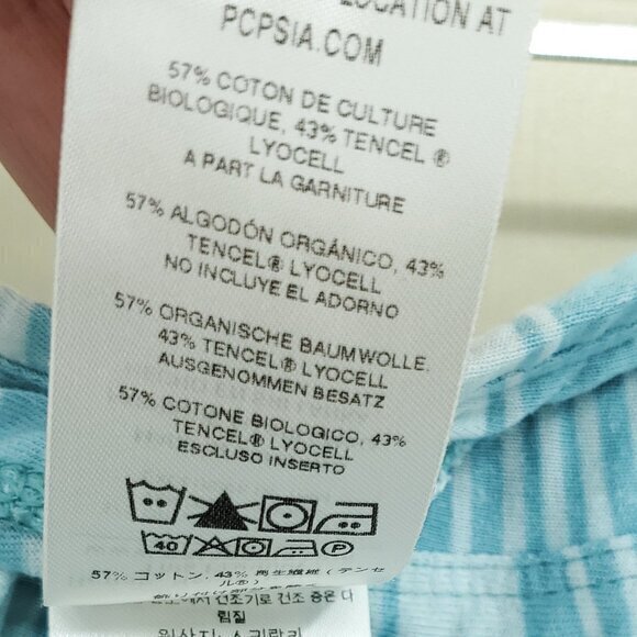 Patagonia Alpine Valley Pull On Drawstring Flutter Hem Skirt M Blue/White Stripe - Picture 16 of 16